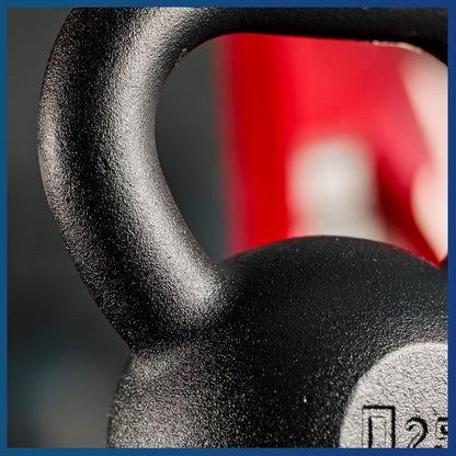 Usa-Iron POWDERCOATED Kettlebell [Weights 20Lb 25Lb 35Lb 44Lb 50Lb] **MADE in USA** for Men and Women with Wide Grip Handle, Home Gym, Kettle Bell for Core Fitness, Strength Training, Fitness & Muscle Building