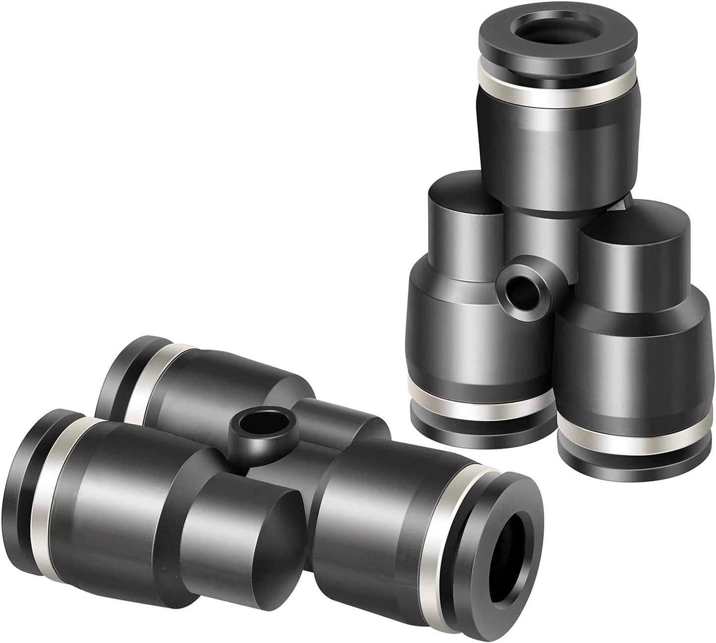 Black Y Spliter 3 Ways - 4MM Tube OD Push to Connect Tube Quick Fittings Push Lock PY-4 (Pack of 10)